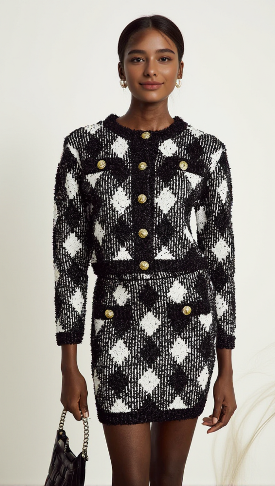 MINIGONNA IN TWEED A QUADRETTI