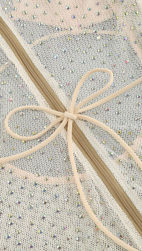 VICKY CUTOUT SEQUIN RHINESTONE MINI DRESS