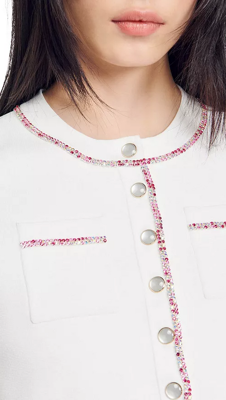 ELSA CROPPED CARDIGAN IN ECRU