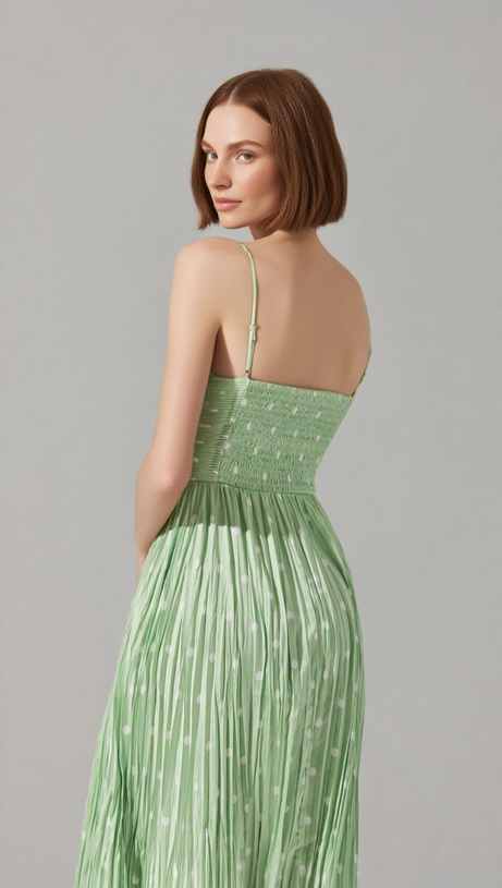 MAEVE PLEATED MIDI DRESS