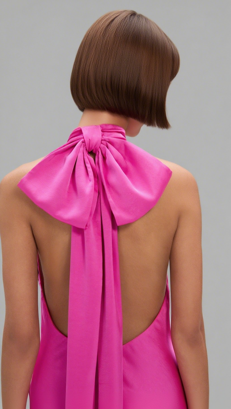 THE 'EVIANNA' SATIN DRESS