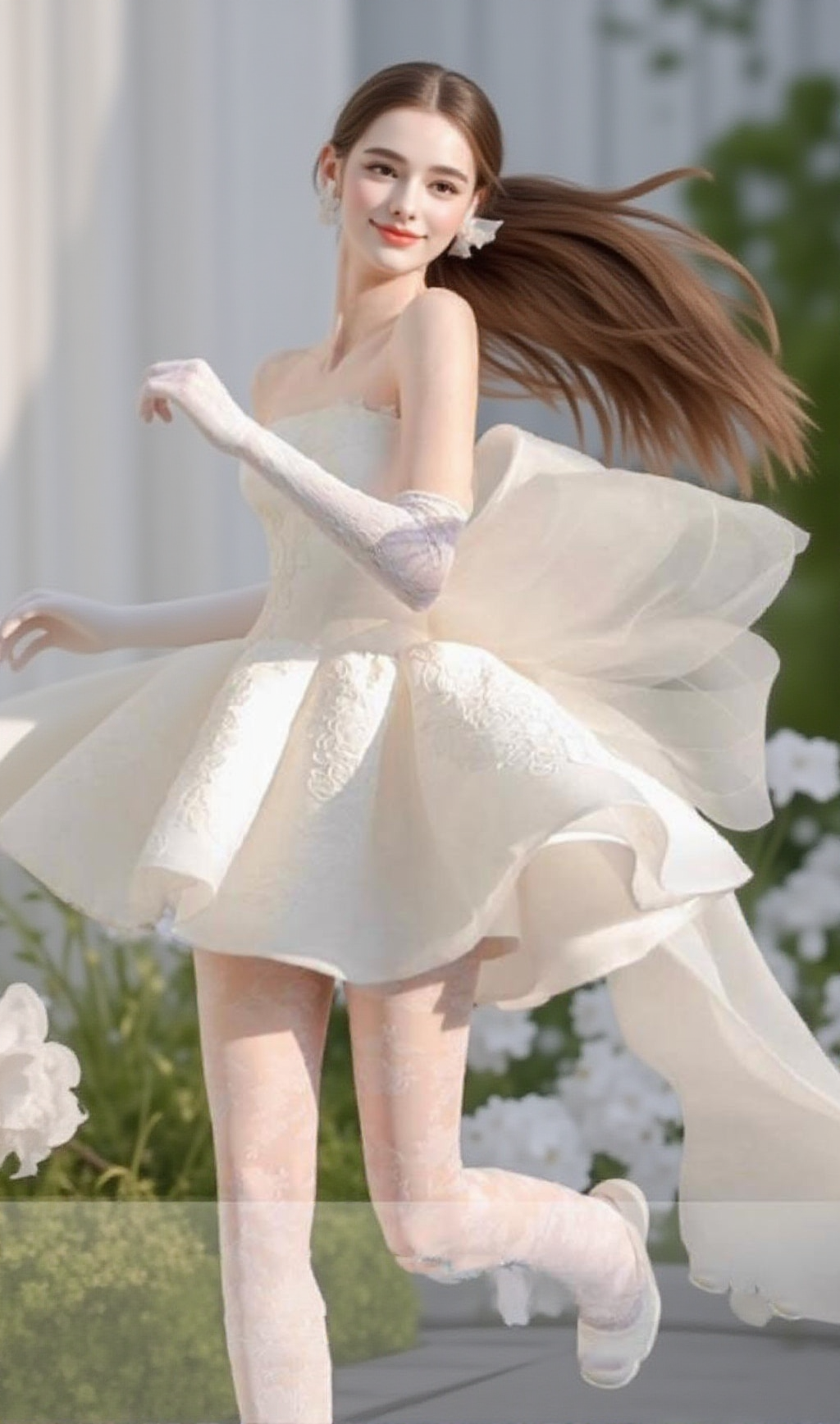 DERVLA STRAPLESS BOW MINI DRESS