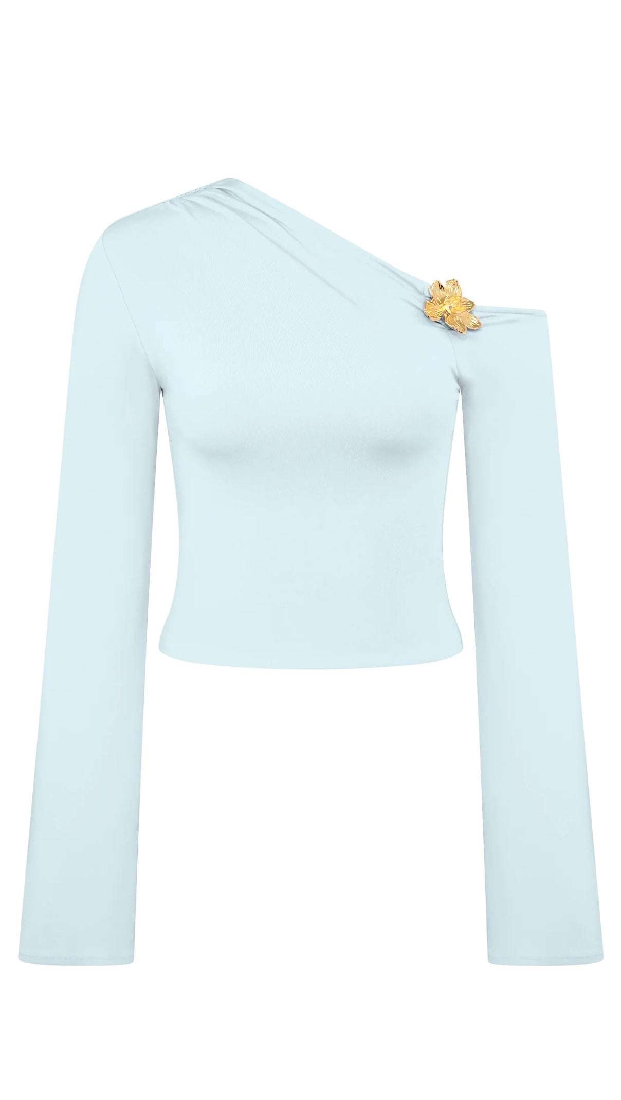 AIIZIE SLANT COLLAR HIGH WAIST SLIM LONG SKIRT BLUE SUIT - product image