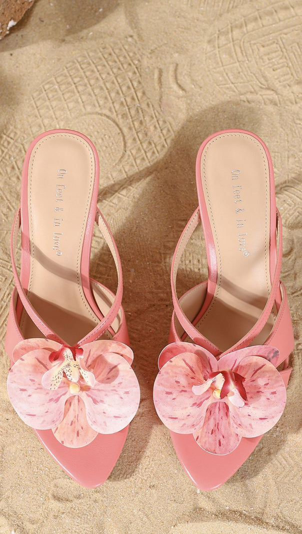 AIIZIE ON FEET & IN LOVE® PINK ORCHID STRAPPY HEELS | HÉCATE COLLECTION - product image