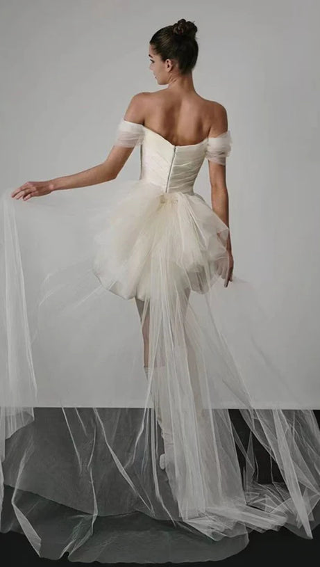 KEIRA STRAPLESS MINI DRESS IN WHITE