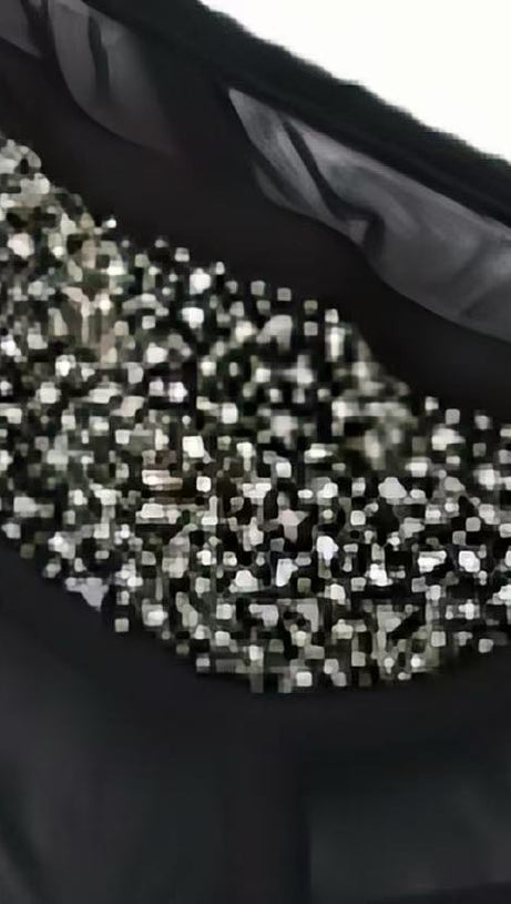 CRYSTAL EMBELLISHED CORSET MAXI DRESS