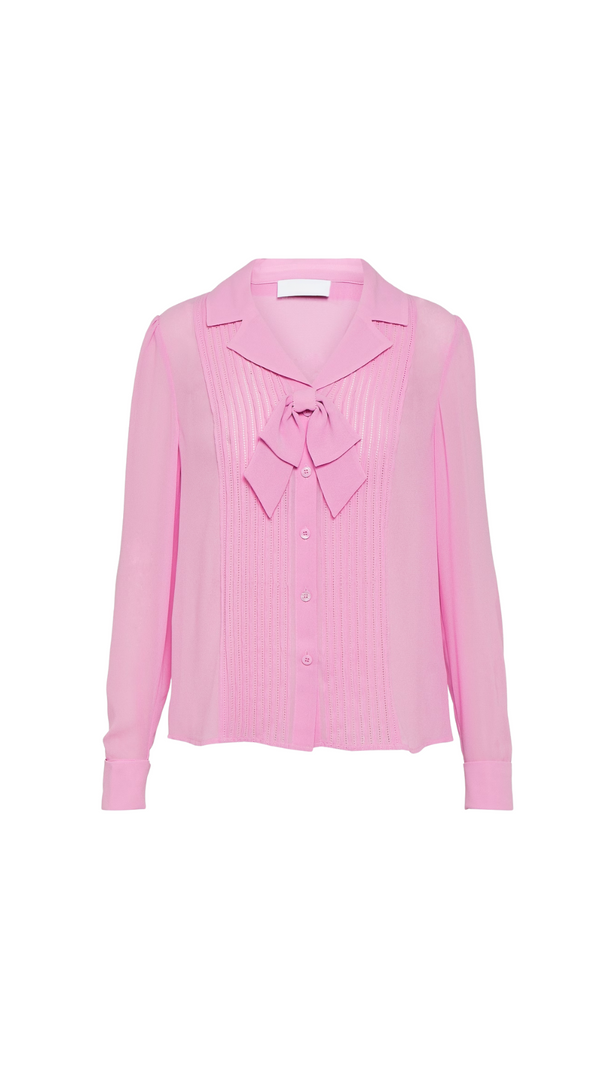 AIIZIE CHIFFON PINTUCKED BLOUSE - product image