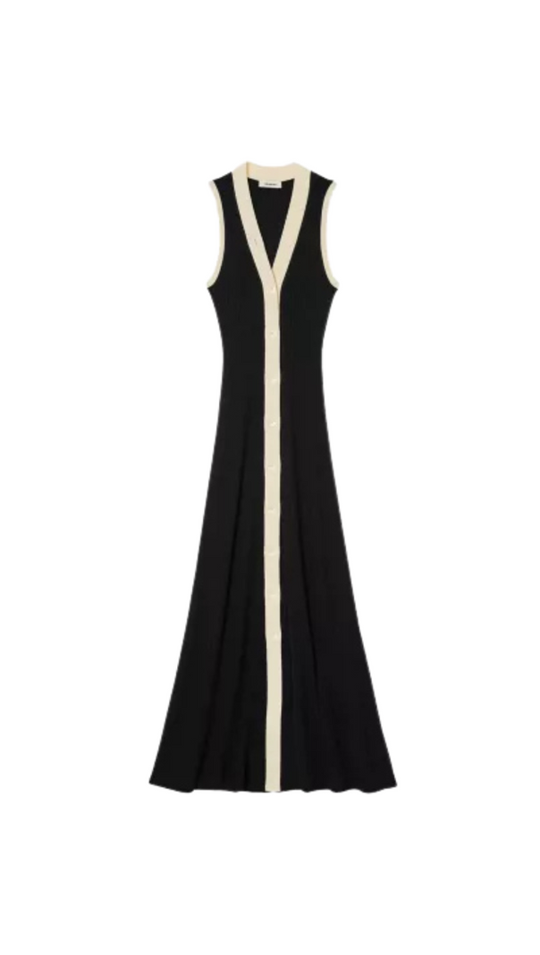 AIIZIE GABRIELLA TWO TONE RIB KNIT MAXI DRESS - product image