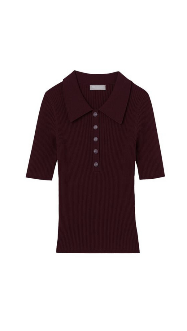 AIIZIE COLLARED RIBBED SWEATER - product image
