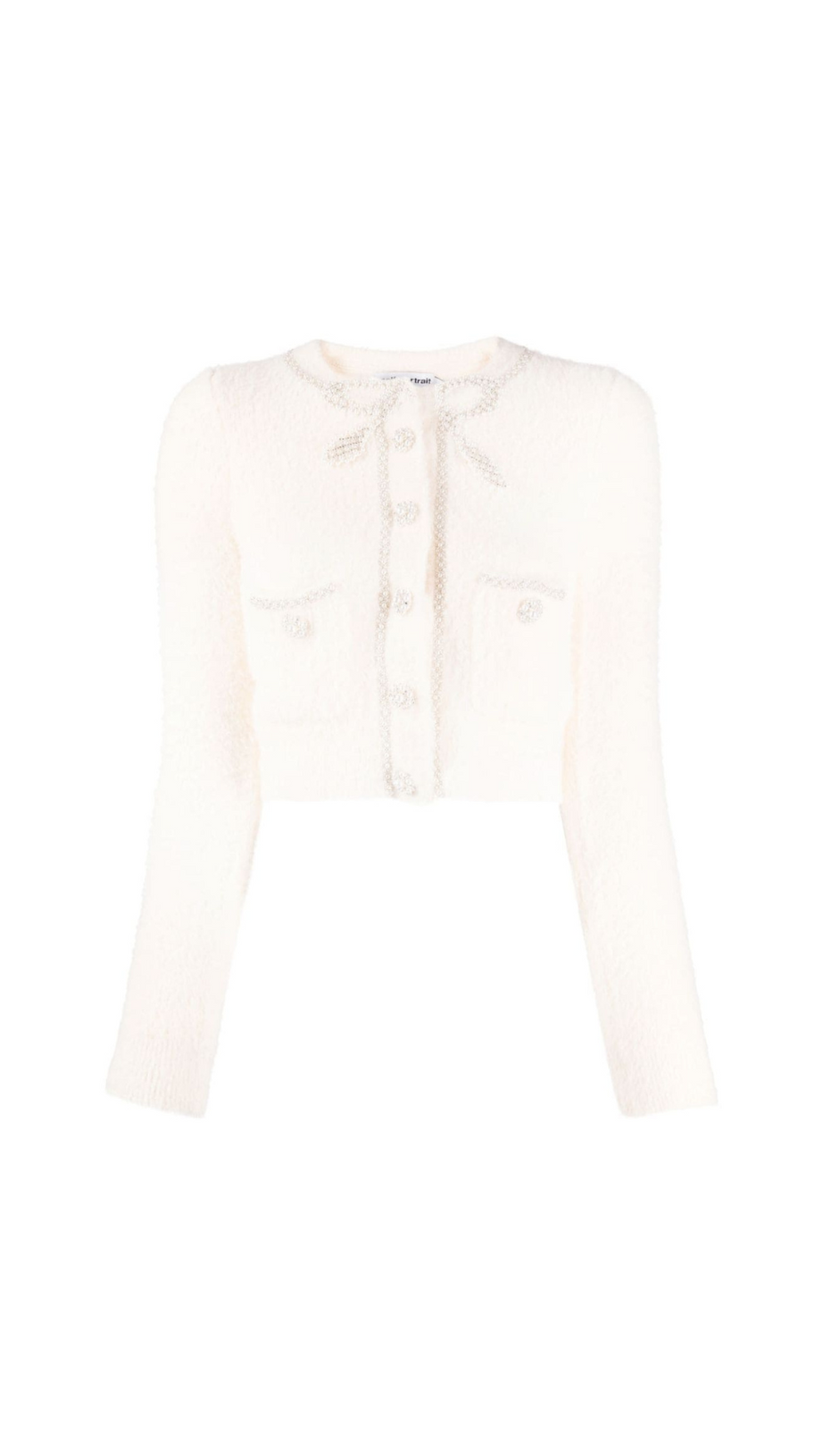 EMBELLISHED BOW CARDIGAN