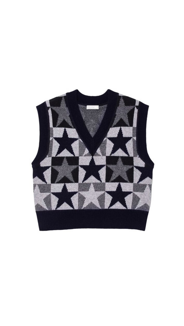 AIIZIE STARN V NECK SLEEVELESS SWEATER - product image