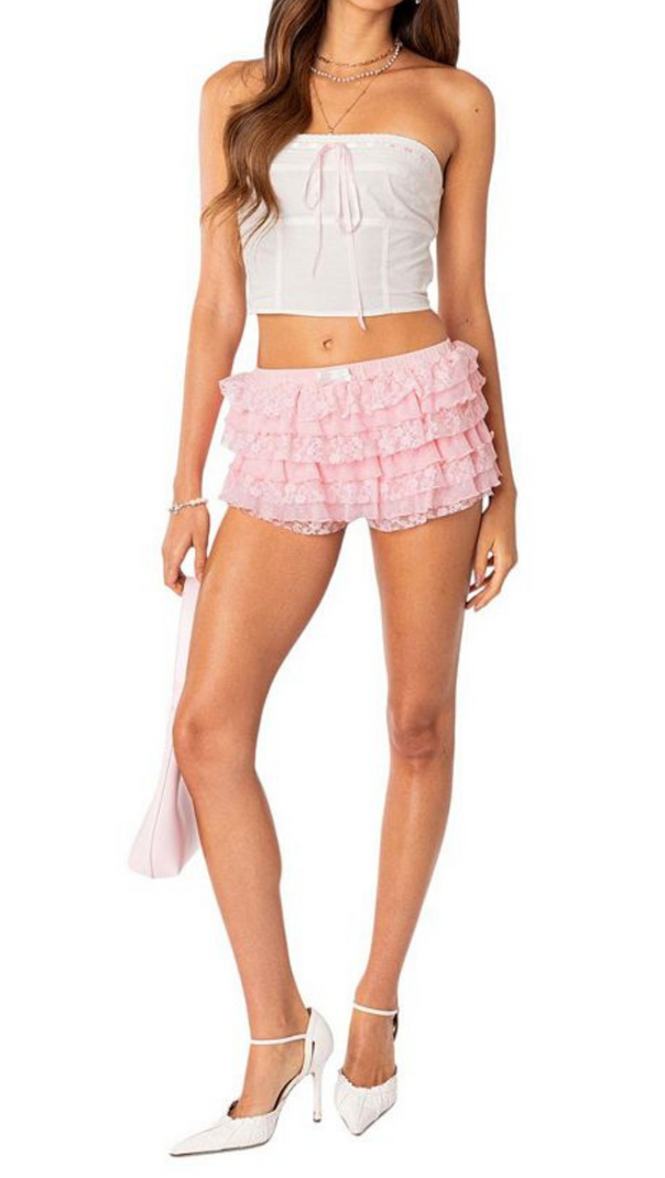 AIIZIE UNICORN LAYERED RUFFLE SHORTS - product image
