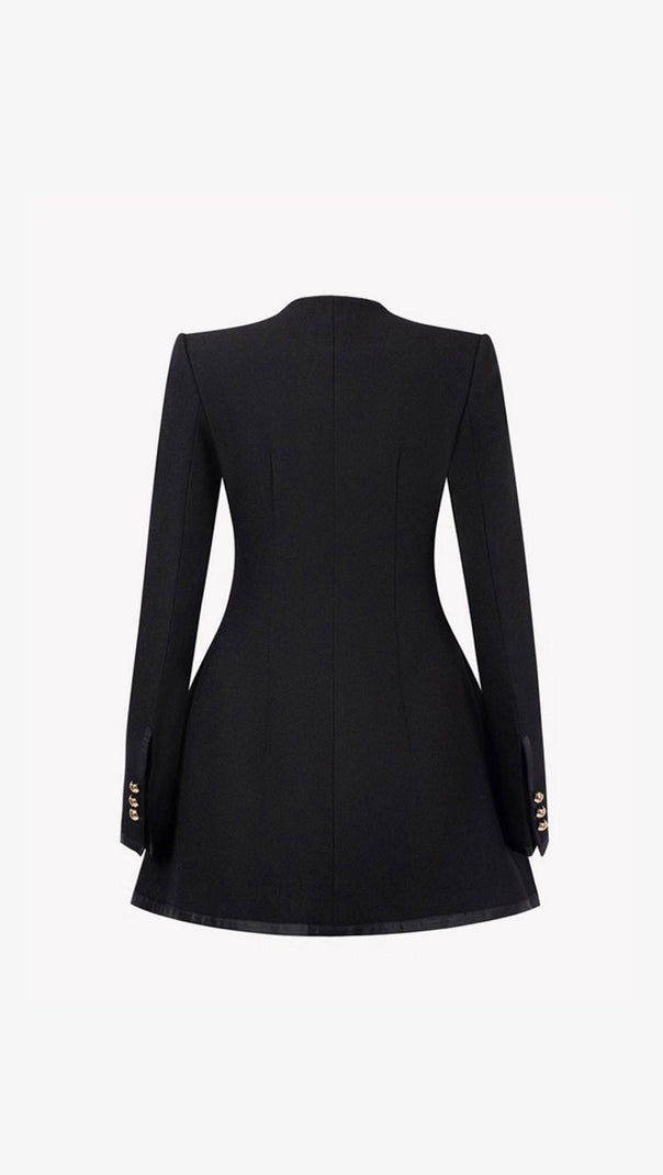 AIIZIE Jaylee Black Tailored Blazer Coat for Women - Chic & Versatile Outerwear - product image