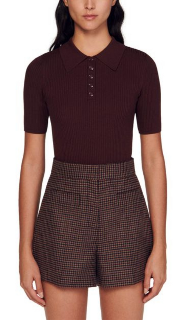 AIIZIE COLLARED RIBBED SWEATER - product image
