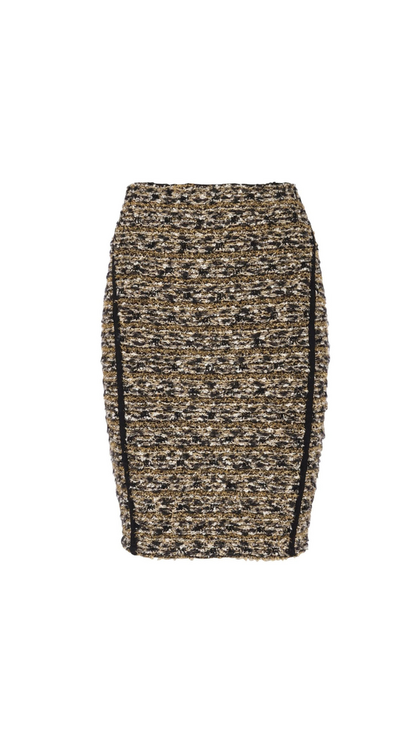 AIIZIE BROWN LUREX TWEED PENCIL SKIRT - product image
