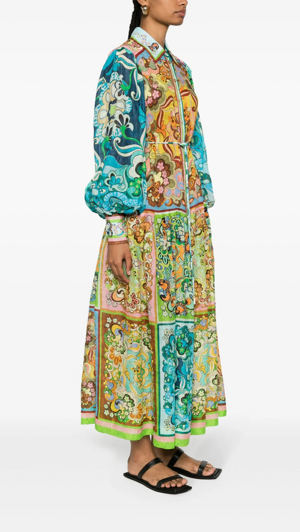 AIIZIE BLUE DREAMER FLORAL-PRINT DRESS - product image