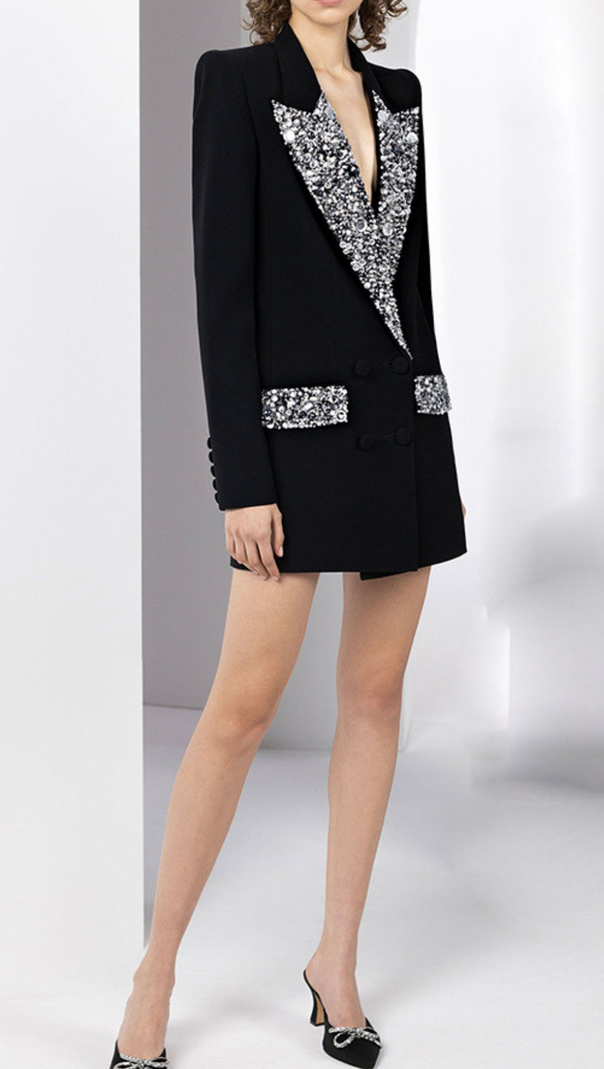 AIIZIE CRYSTAL EMBELLISHED BLAZER - product image