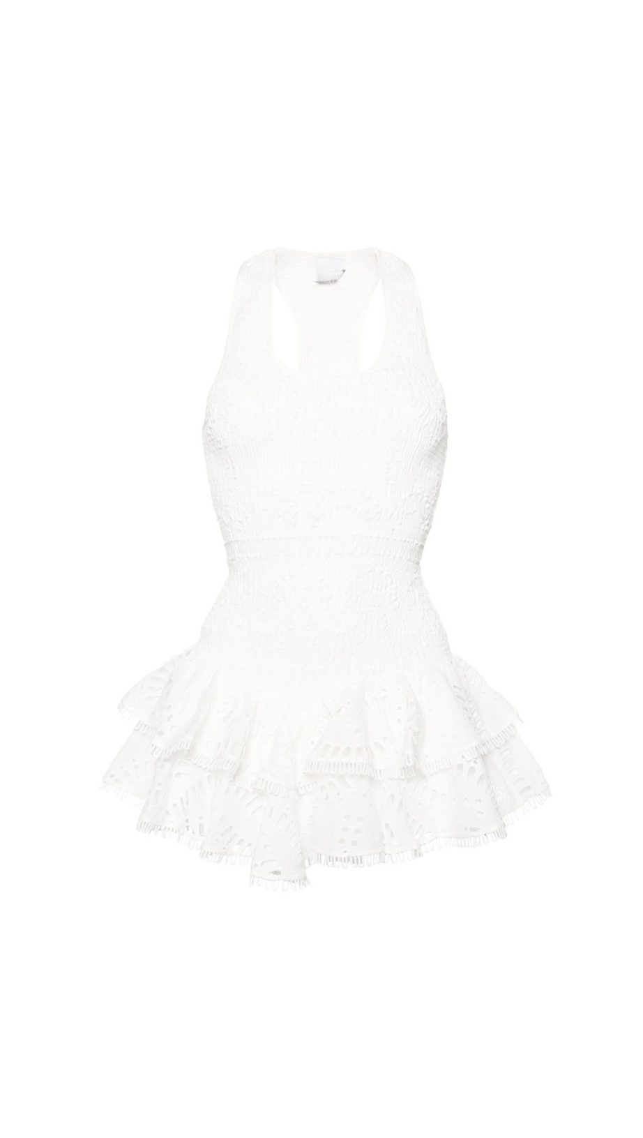 WHITE VIRKA BRODERIE ANGLAISE MINI DRESS