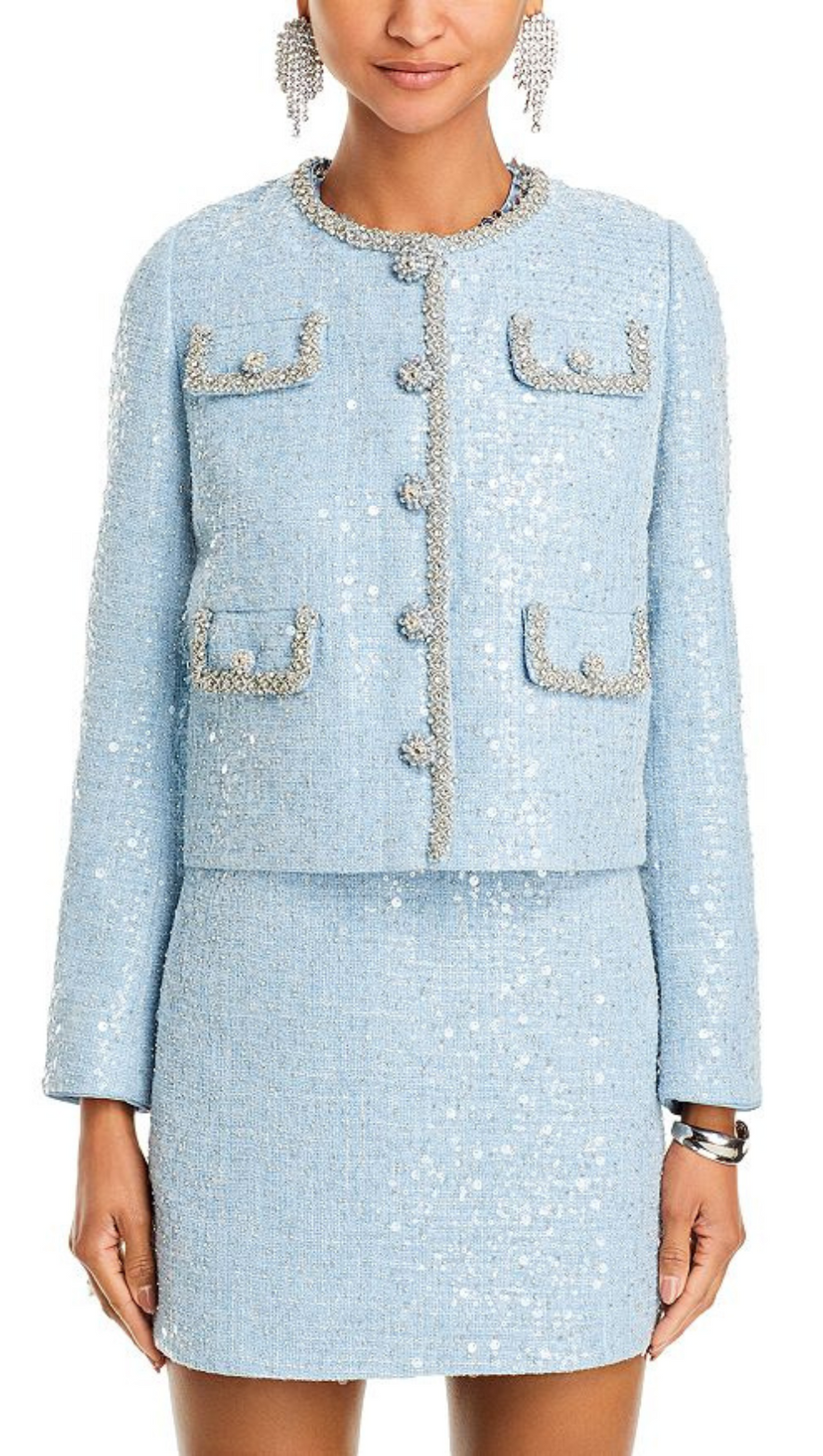 EMBELLISHED BOUCLÉ JACKET