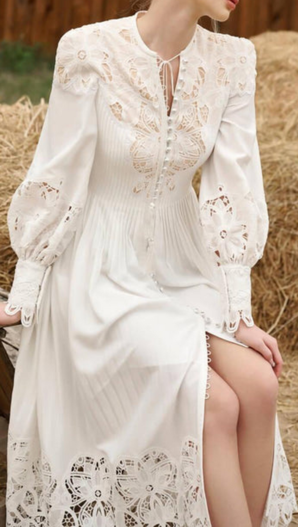 AIIZIE LINEN SILK MIDI DRESS - product image