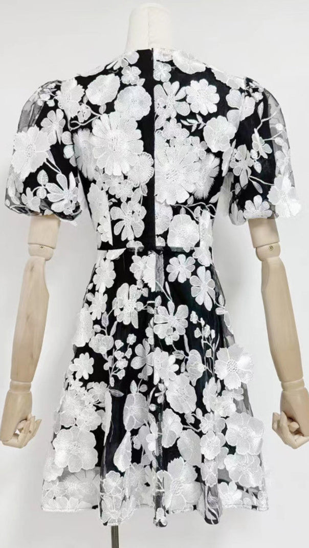 AIIZIE CHAYAN FLOWER EMBROIDERY MINI DRESS - product image