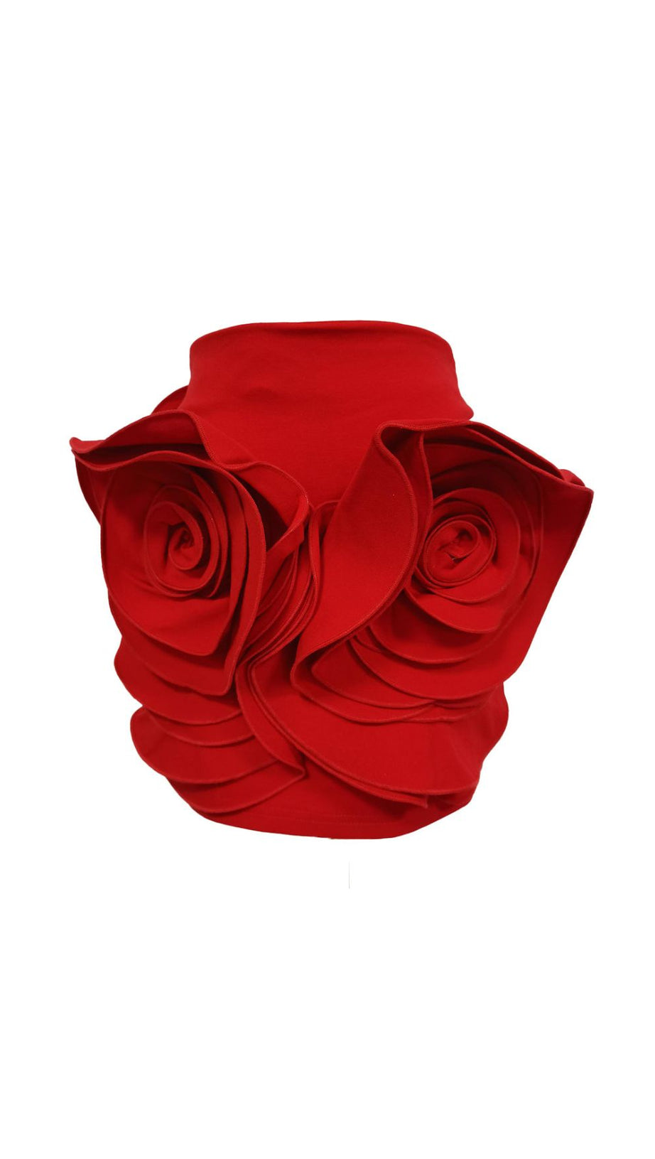 Ilmari Red Rose 3D Flower Mini Skirt - Elegant Statement Piece