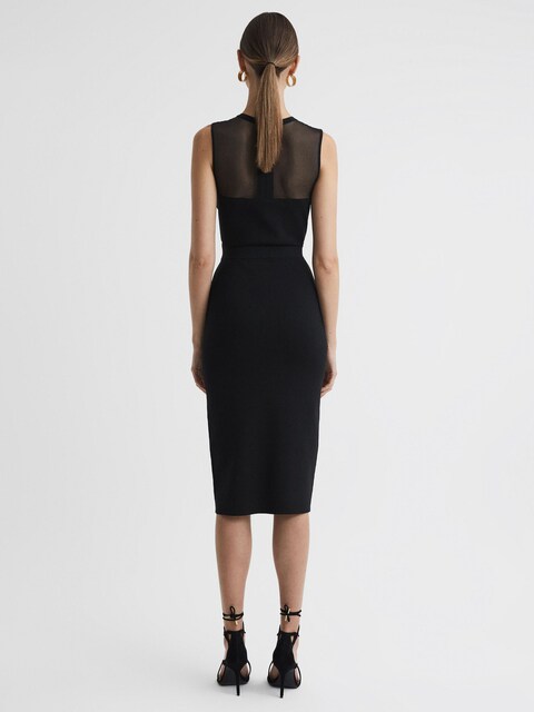 LUCIA ILLUSION MESH SHEATH DRESS
