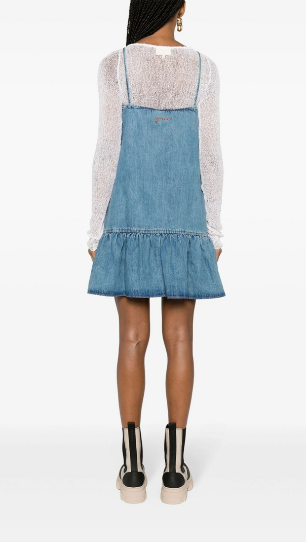 AIIZIE BLUE TINT DENIM MINI DRESS - product image