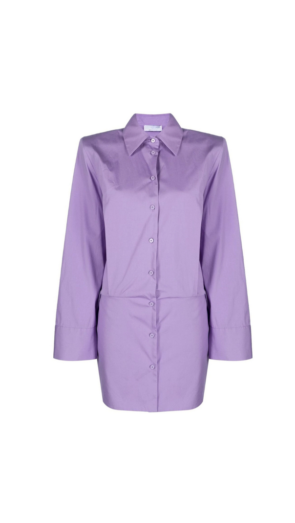 AIIZIE PURPLE MARGOT COTTON MINI DRESS - product image