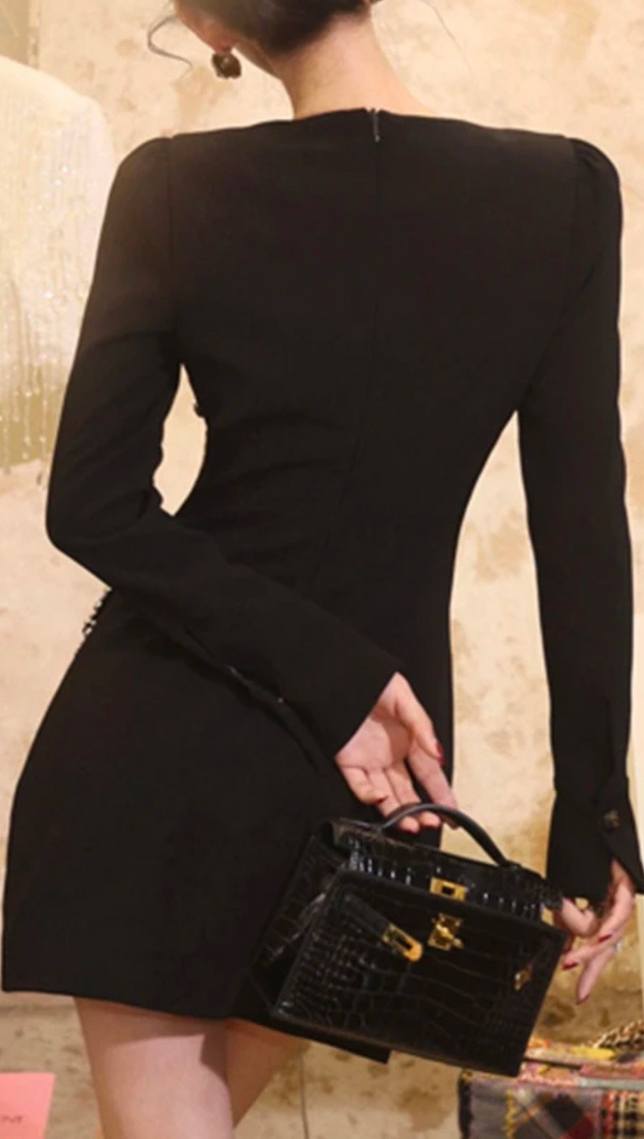 EMBROIDERED FLARES MINI DRESS