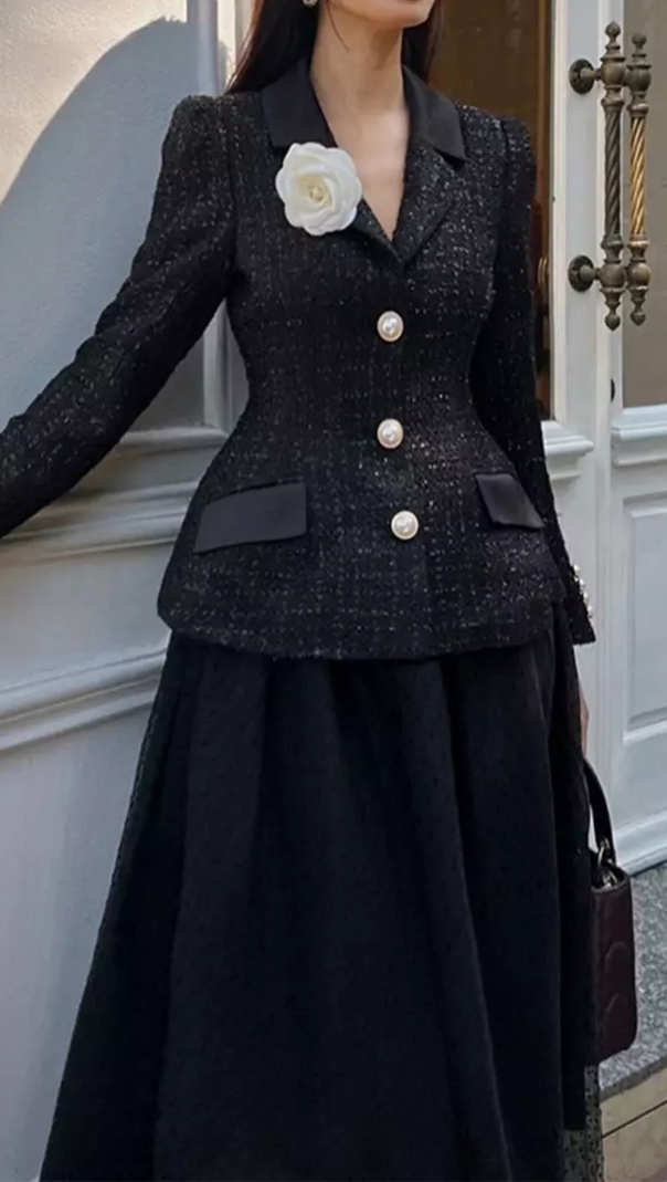 AIIZIE BLAZER MESH SKIRT SUIT - product image
