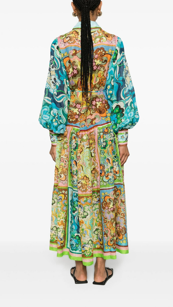 AIIZIE BLUE DREAMER FLORAL-PRINT DRESS - product image