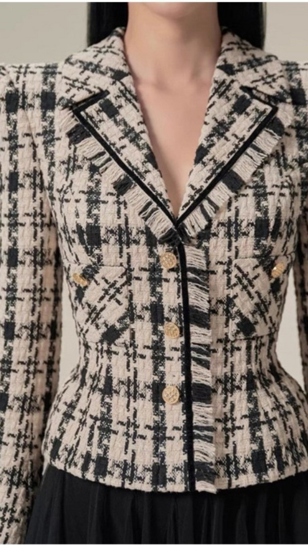 AIIZIE PLAID MESH SKIRT SUIT - product image