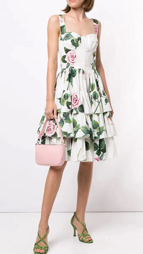 Benedetta Blumenrüschenkleid