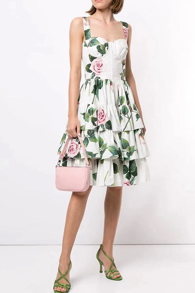 Benedetta Blumenrüschenkleid