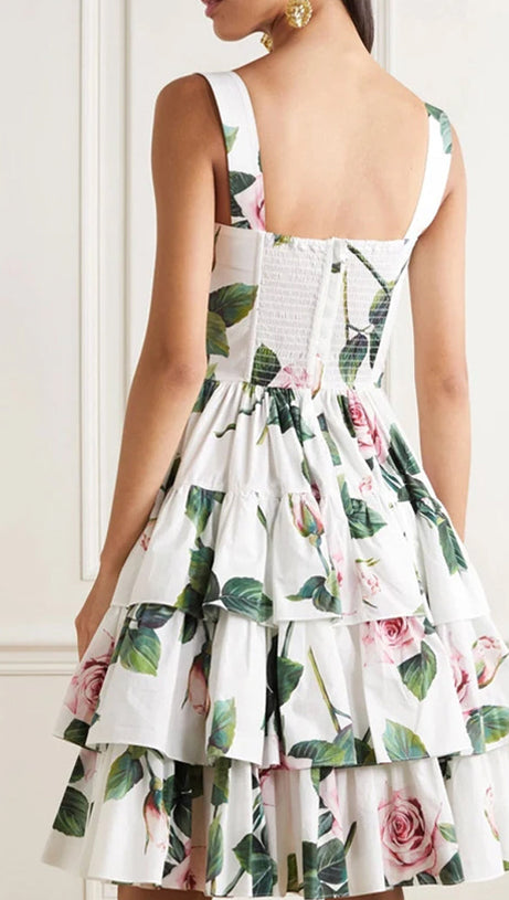 Benedetta Blumenrüschenkleid