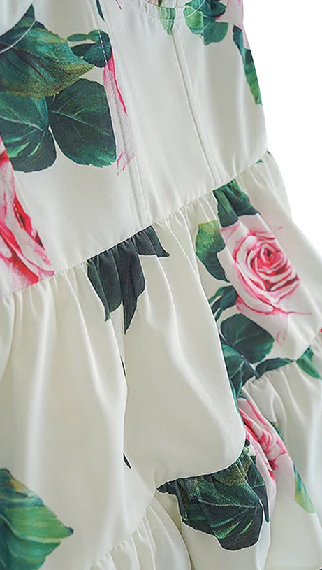 Benedetta Blumenrüschenkleid