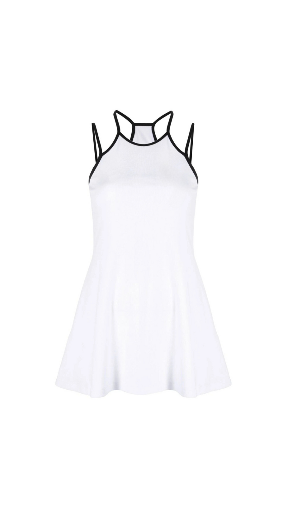 WHITE AND BLACK MOON LOGO ORGANIC COTTON MINI DRESS