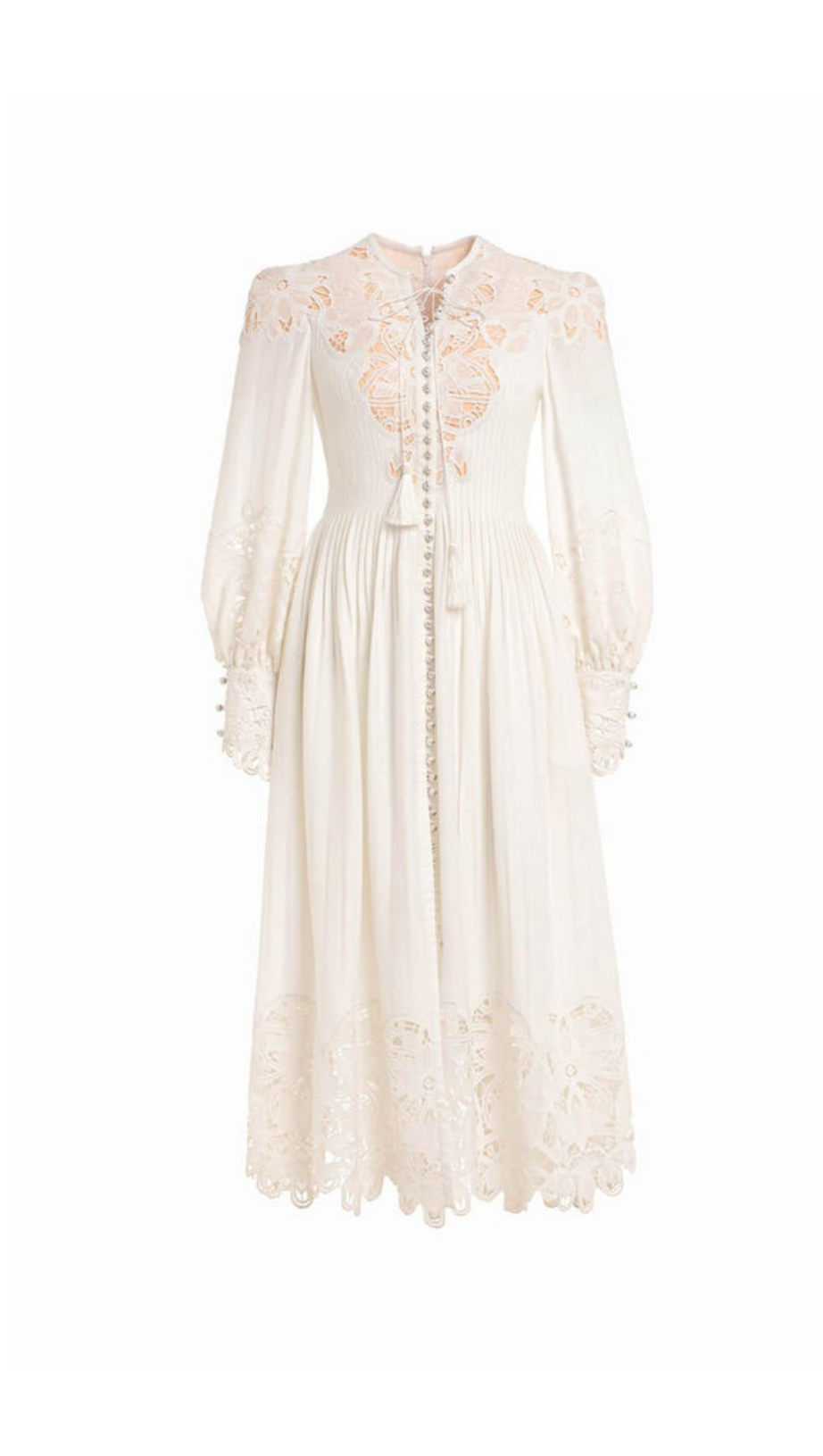 LINEN SILK MIDI DRESS