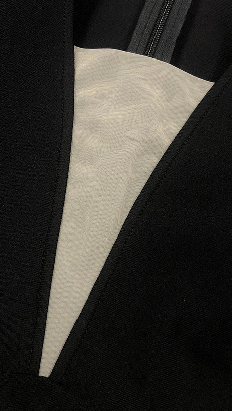 TRACY OCEAN WAVES LONG SLEEVE MINI BLAZER DRESS