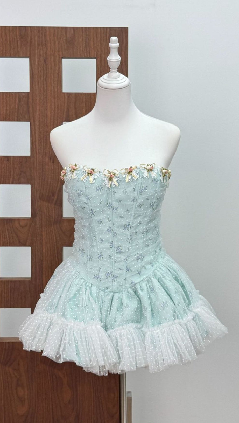 Jaylynn Blue Floral Corset Mini Dress: Whimsical Romance Meets Edgy Chic
