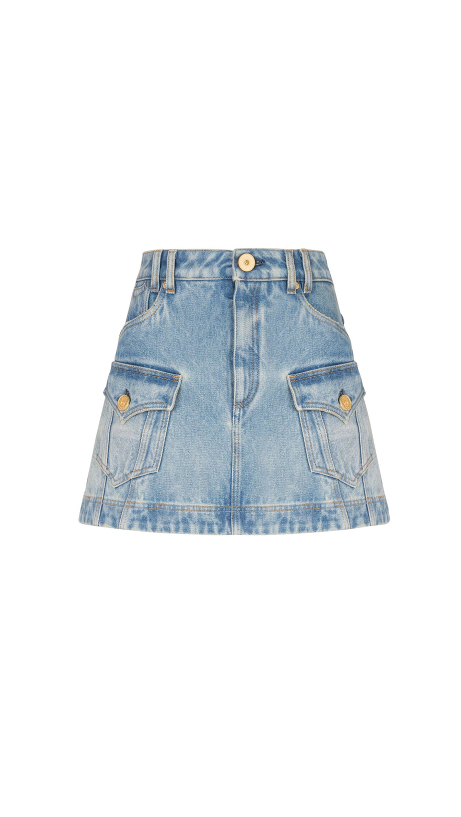 BLUE A-LINE DENIM SKIRT