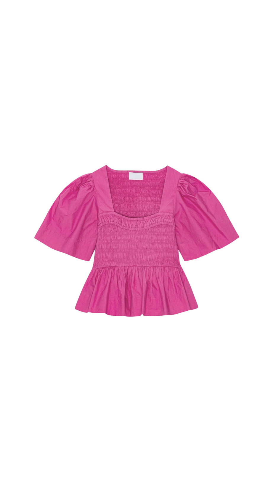 ROSA BLUSE MIT GERAFFTEM SCHÖSSCHEN 