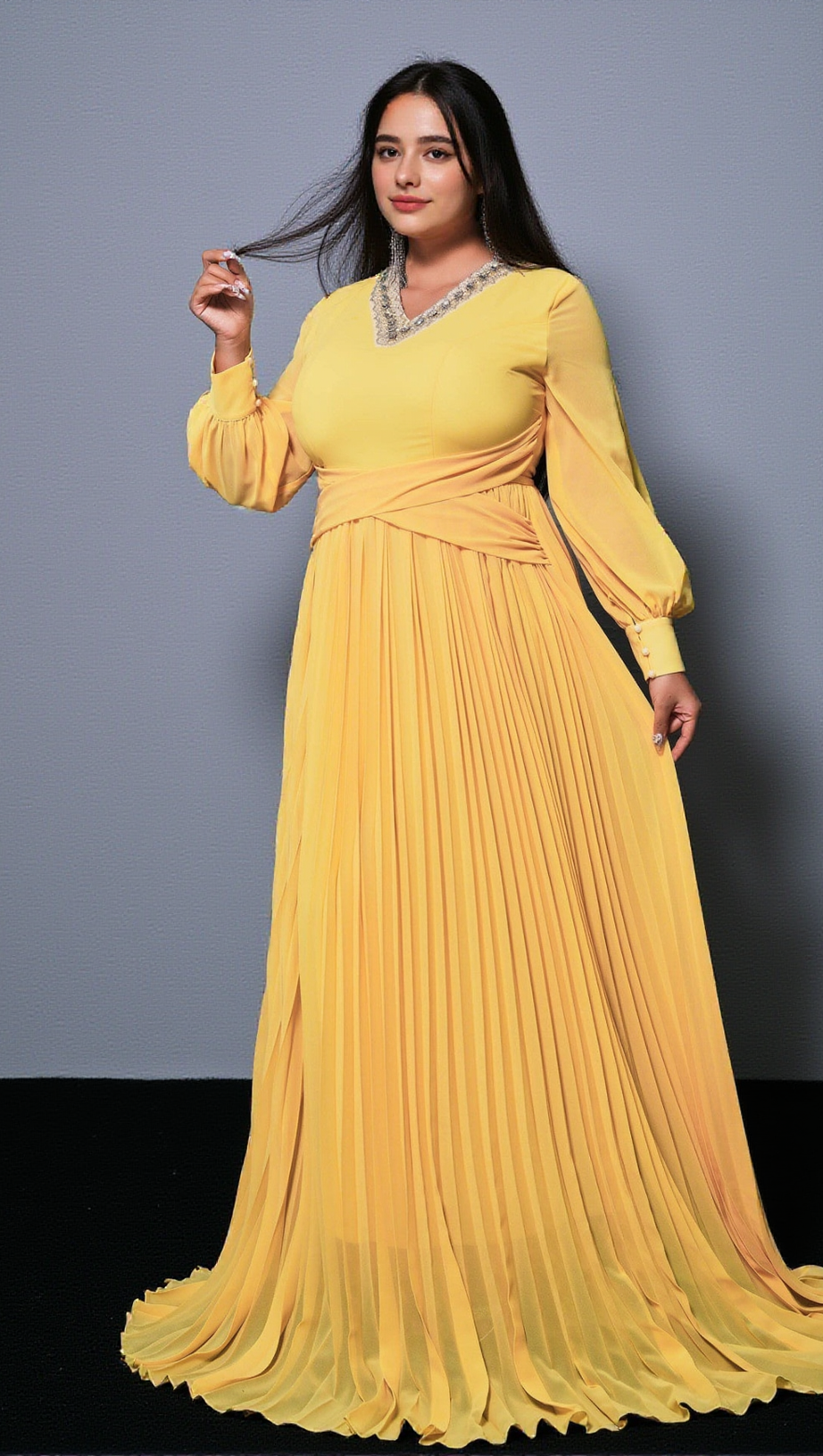 Langärmliges Maxikleid Hadley 