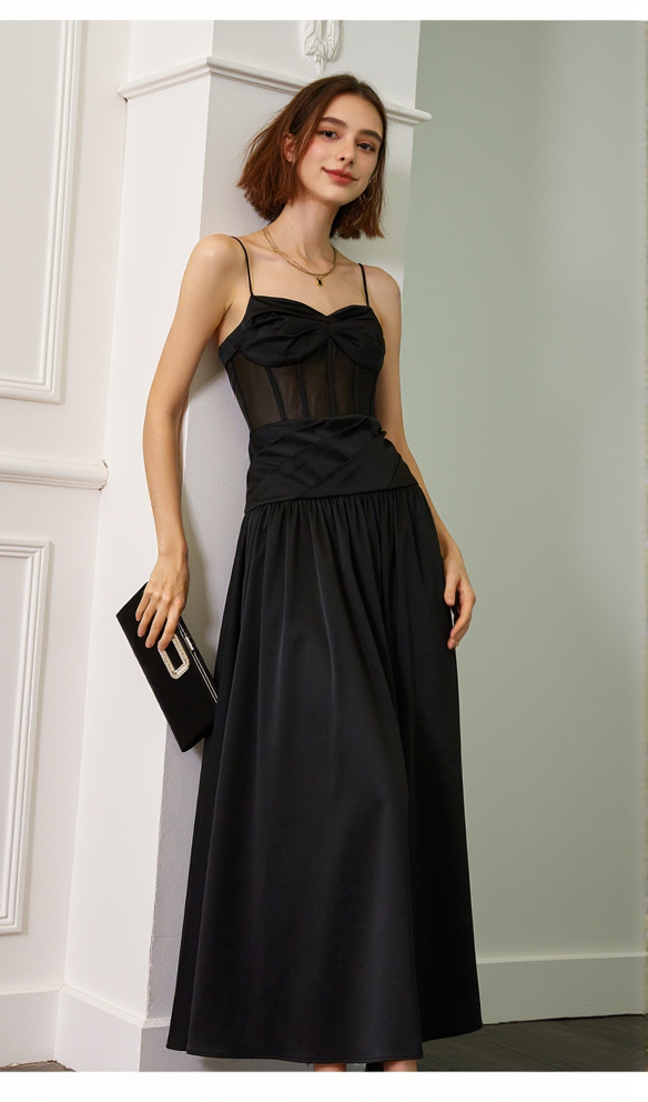 FISHBONE TUBE MAXI DRESS