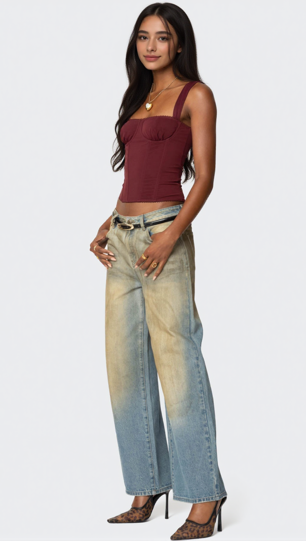 AIIZIE MARCELLA WIDE STRAP MESH CORSET - product image