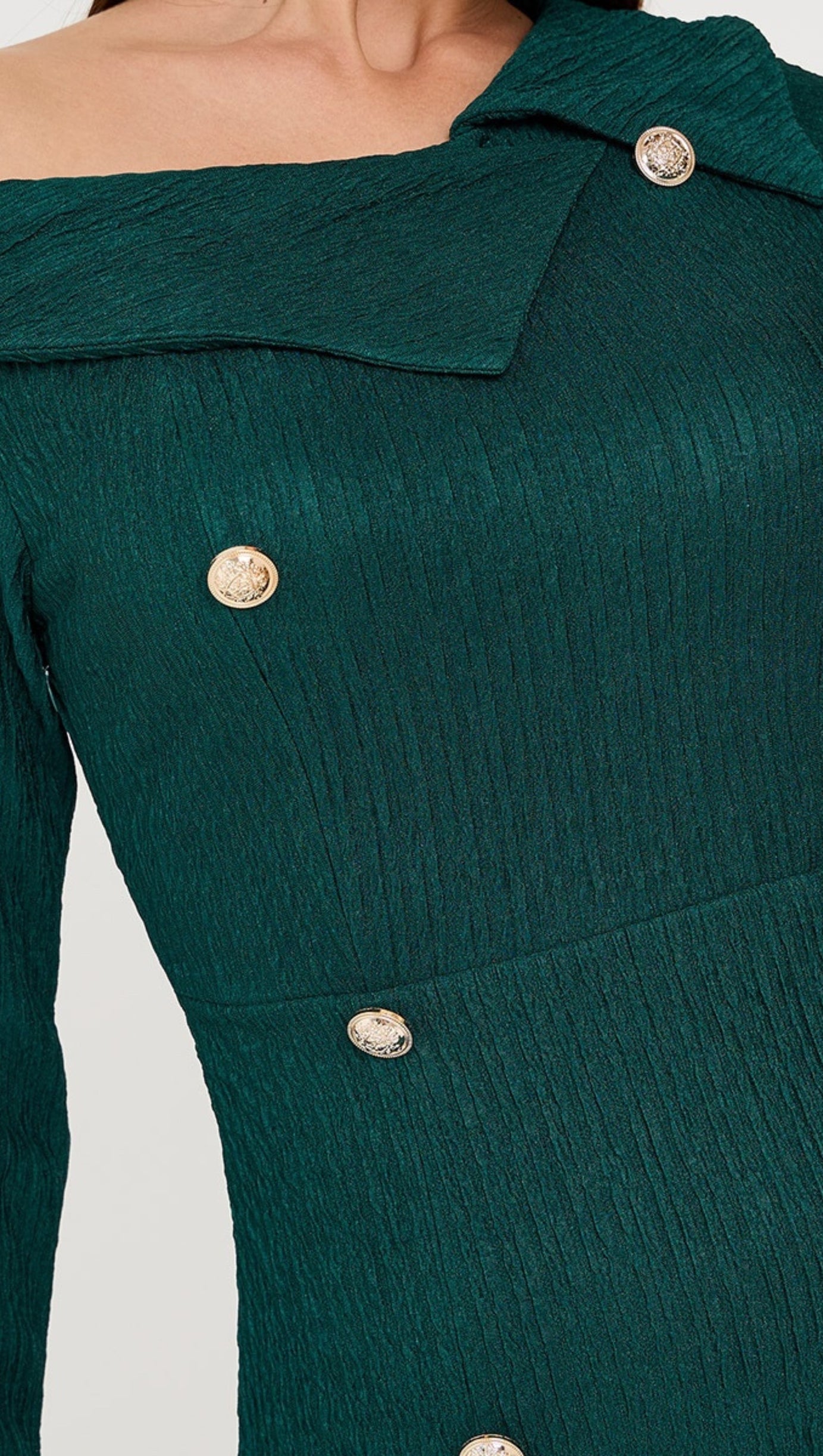 MERMAID LONG SLEEVE MAXI DRESS IN GREEN