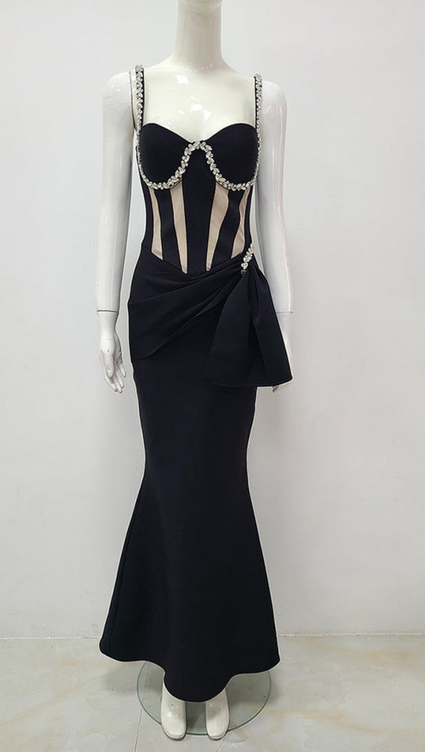AIIZIE CRYSTAL MERMAID BANDAGE DRESS - product image