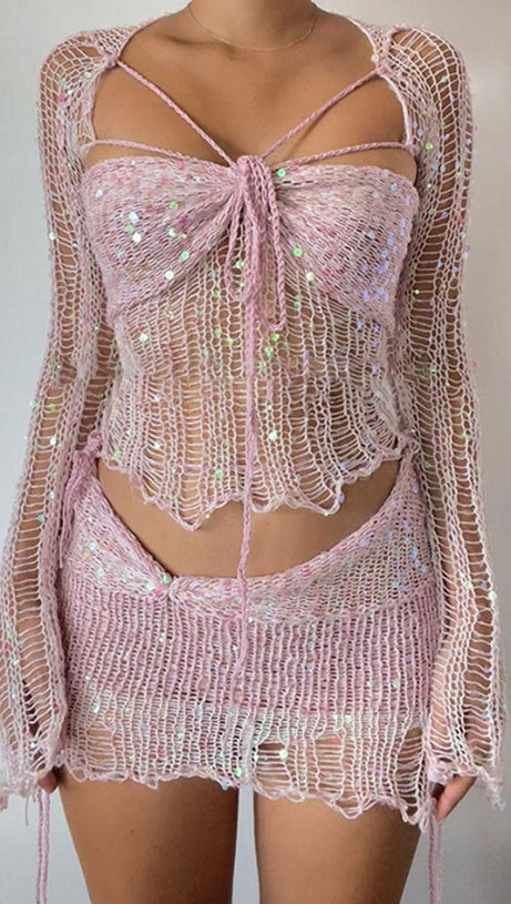 Danae Pailletten-Häkel-Set, 3-teilig