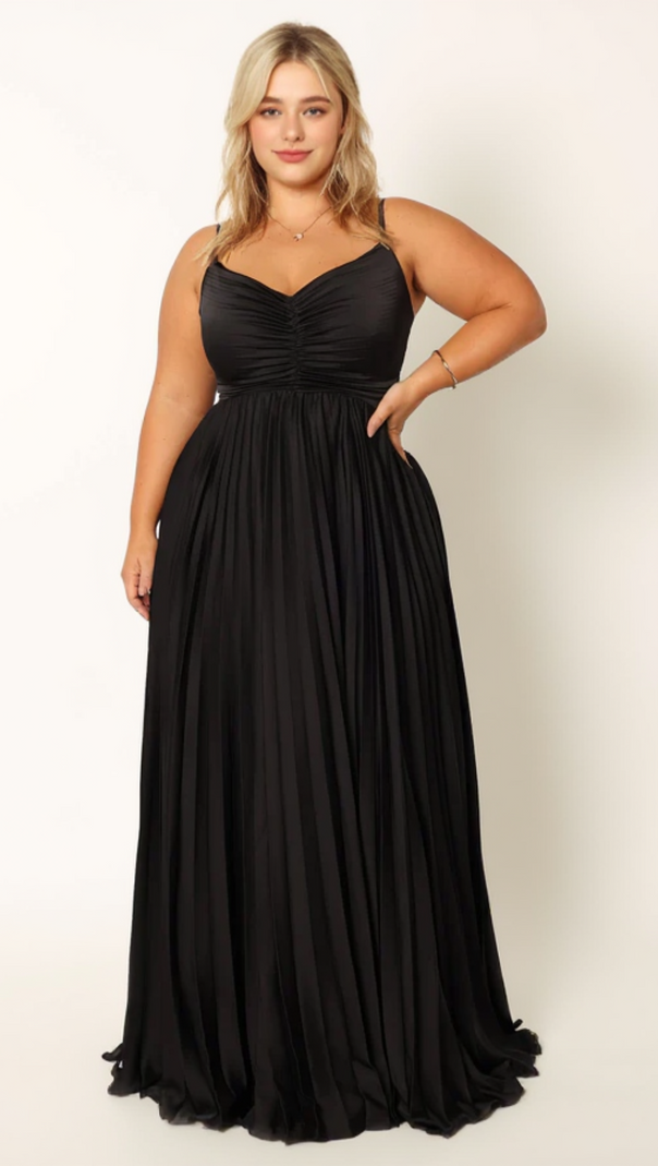 AIIZIE NAIRA PLEATED MAXI DRESS IN BLACK - product image